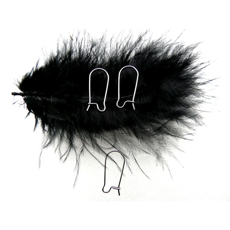 Boucles d'oreilles fil 20x10mm en acier inox X 2