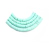 Rondelle Heishi 6x1mm pâte polymère vert menthe x46cm