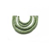 Rondelle Heishi 6x1mm pâte polymère vert olive x46cm