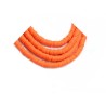 Rondelle Heishi 6x1mm pâte polymère orange x46cm