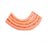 Rondelle Heishi 6x1mm pâte polymère orange clair x46cm