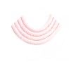 Rondelle Heishi 6x1mm pâte polymère rose baby x46cm