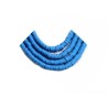 Rondelle Heishi 6x1mm pâte polymère Bleu turquoise x46cm