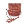 Cordon cuir 2mm vintage cognac x1M