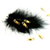 Fermoir  Mousqueton en laiton Doré 18 x 6mm +1 anneau