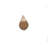 pendentif goutte bois 28x18mm brun et clair x1