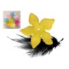 Fleur lucite tiare 26mm jaune x1