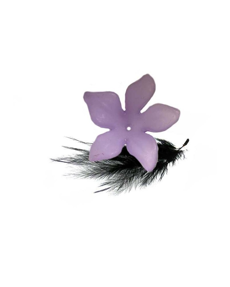 Fleur lucite tiaré 26mm violet x1