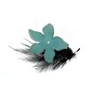 Fleur lucite tiaré 26mm turquoise x1