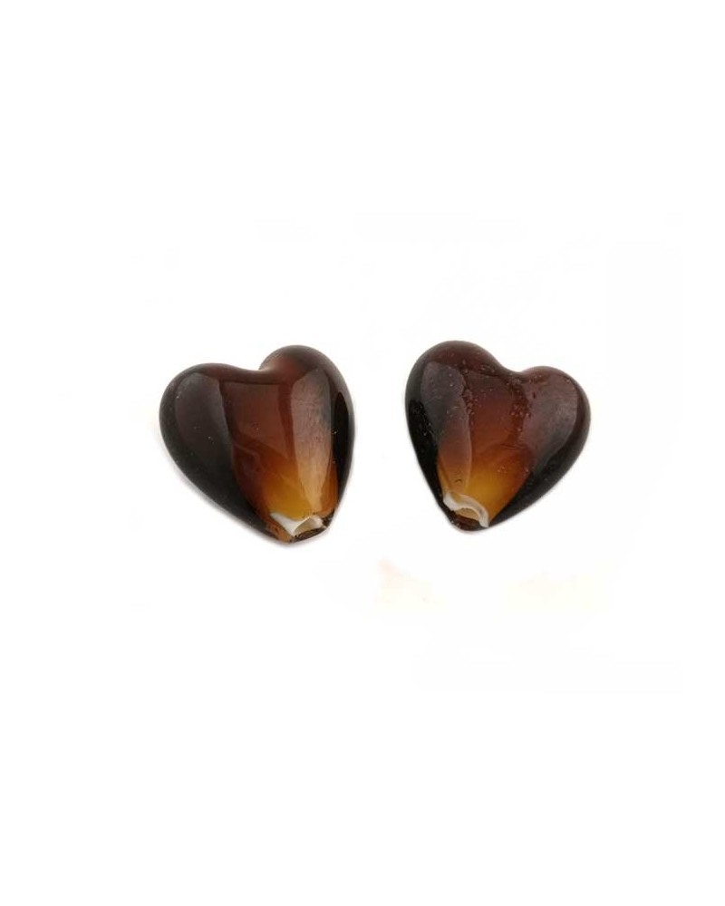 Coeur verre 23-27mm marron x1