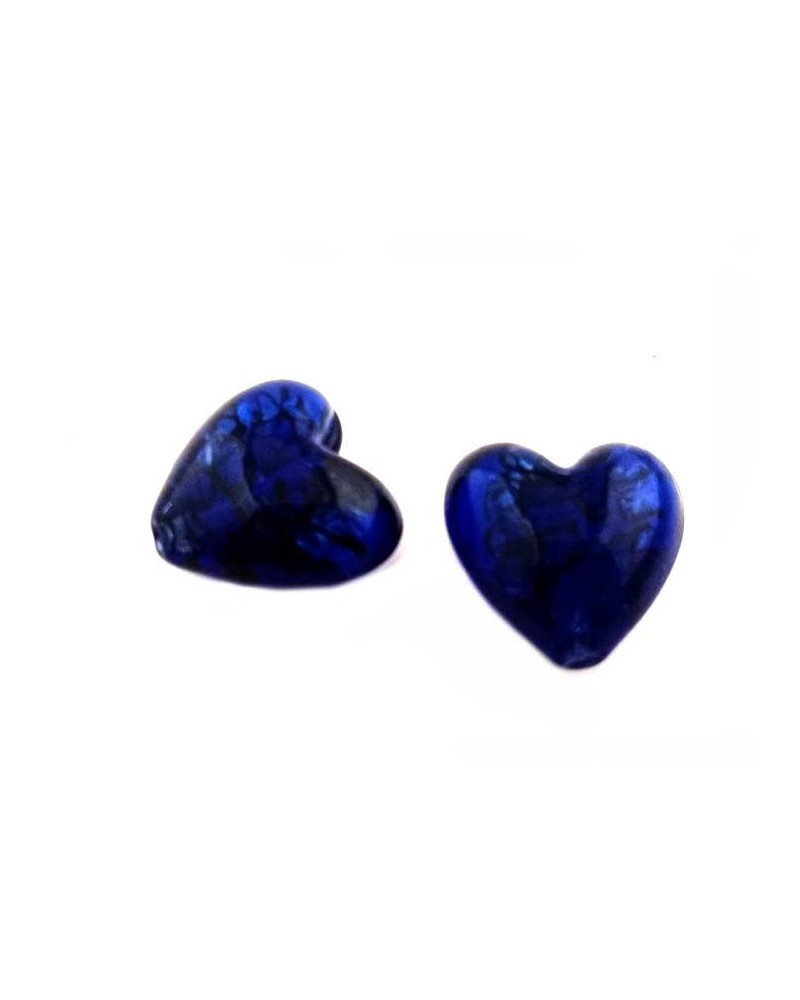Coeur verre 23-27mm bleu x1