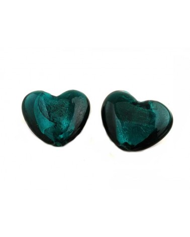 Coeur verre 30-35mm vert x1