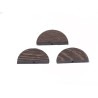 Demi lune perle bois 29x13mm brun x 1