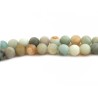 Amazonite 8mm mat bleu mix  X 10