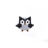 Intercalaire tissé en perles Miyuki Hibou noir x1