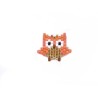Intercalaire tissé en perles Miyuki Hibou orange x1