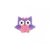 Intercalaire tissé en perles Miyuki Hibou violet rose x1
