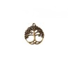 Breloque rétro arbre de vie 23mm bronze x1