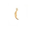 Pendentif demi lune 29x6mm doré rose pâle x1