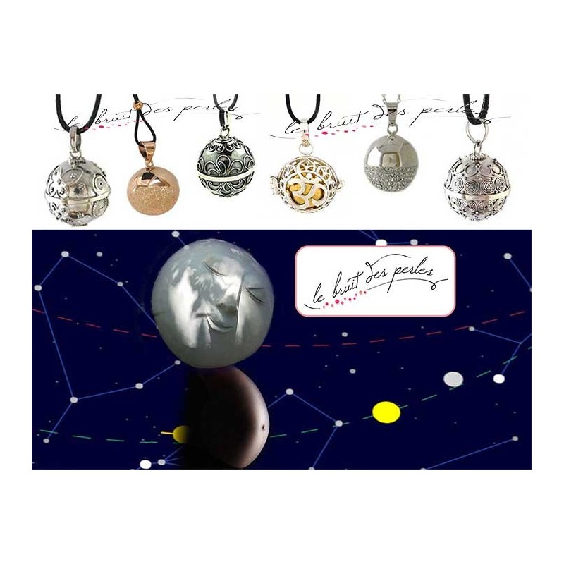 Bola de Grossesse SHAM 22mm en Argent Sterling 925 avec son cordon réglable