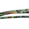 Tube régalite naturelle et jaspe 14x4mm multicolore x 6