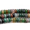 Rondelles Agate indienne 6x4mm multicolore X 15