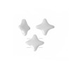 Perle verre Star Beads 11x11mm opaque white x1