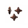 Perle verre Star Beads 11x11mm dark bronze x1