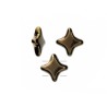 Perle verre Star Beads 11x11mm gold bronze x1