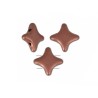 Perle verre Star Beads 11x11mm light copper mat x1