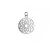 Pendentif chakra lotus 19mm acier inox x 1