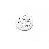 Breloque chat sur Médaillon 20mm acier inox X1