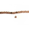 Coeur 4mm hématite doré rose x10