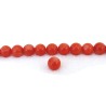 perles en corail lisse 8mm orange
