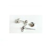 Clous d'oreilles boule 4mm argent 925 X 2