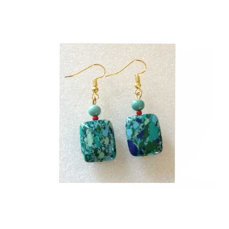 Perle 15x20mm imitation Turquoise  x1