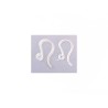 Crochets d'oreille 13x7mm plastique x10