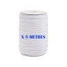 Fil élastique plat blanc 5mm x 5M