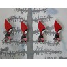 Petit CHAPERON  rouge  en  bois 42 x 13mm