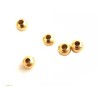 Boule 3mm Acier inox doré x 10