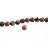 Perles en Rhodonite naturelle 8mm-Rose-noir-beige X 10