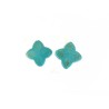 Trefle imitation turquoise 37x37mm x1