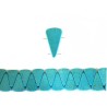 Triange 2 trous imitation turquoise 35x23mm x1