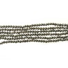 Perles pyrite facettée 2mm x demi rang