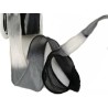 Ruban pure soie 20mm noir/gris/blanc X 0,50M