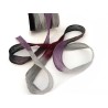 Ruban pure soie 15mm bordeaux/gris/violet x 0,50M