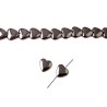 Hématite coeur 12mm noir X 5