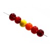 Celine Wojcik-Ensemble de 6 perles artisanales 8MM jaune rouge orange