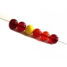 Celine Wojcik-Ensemble de 6 perles artisanales 8MM jaune rouge