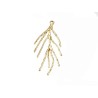 Fine branche 37x24mm laiton doré 18k x1